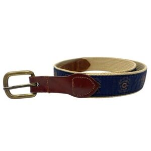 Vintage Remington Peters Logo Belt Mens  34"- 37" Solid Brass Buckle - Casual